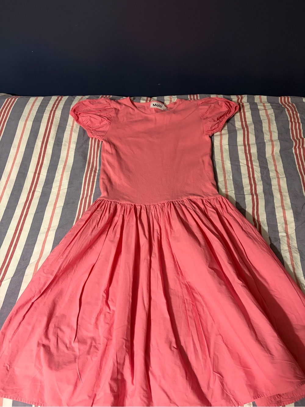 Molo Pink Puff-Sleeve dress. Size 10. Perfect condition